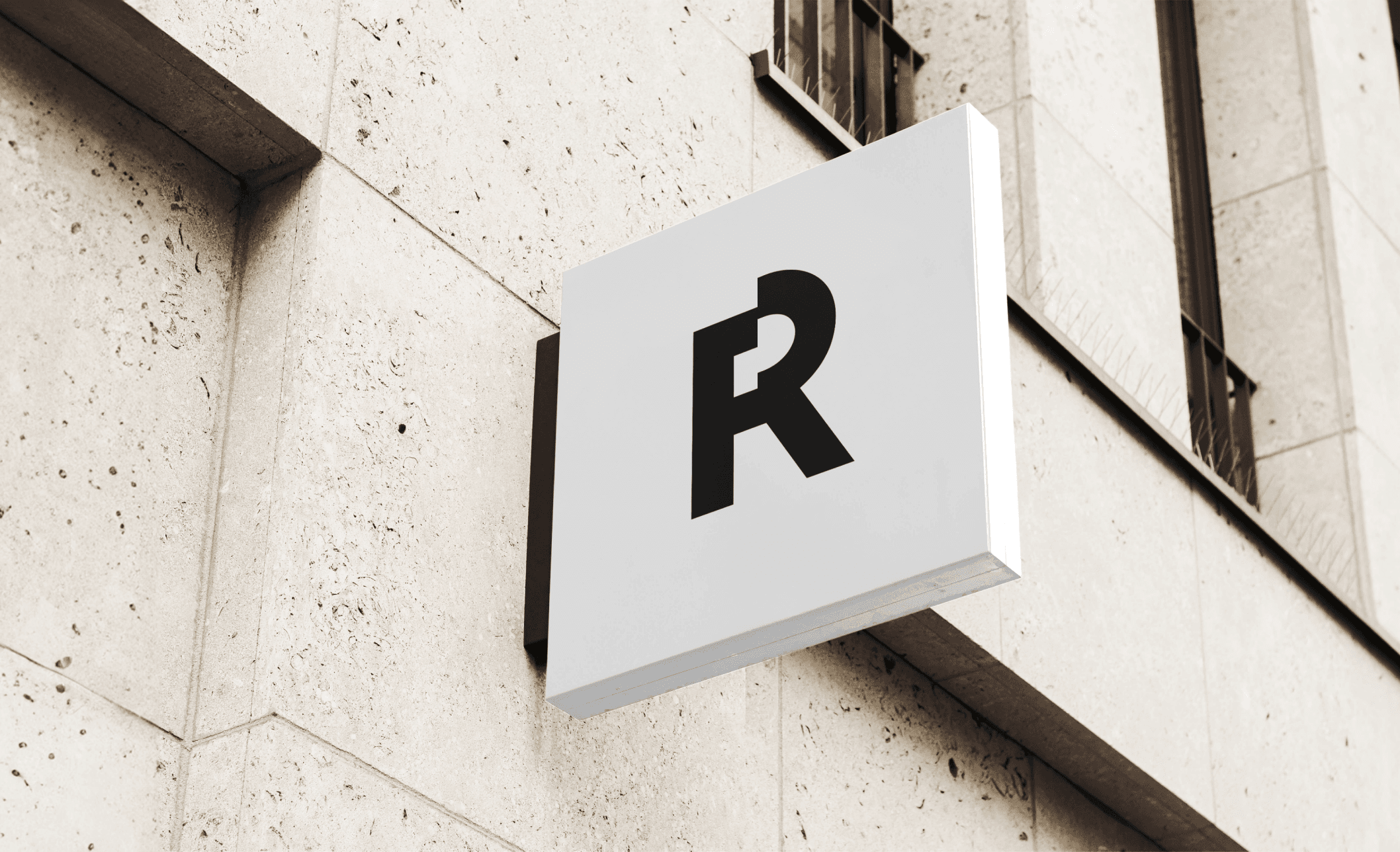 The Reaktor logo on a street sign