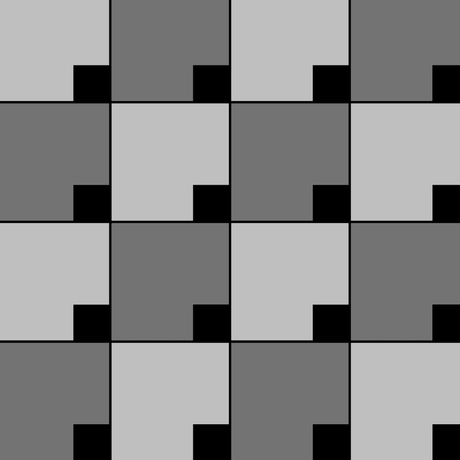 A pattern that has mixed colors